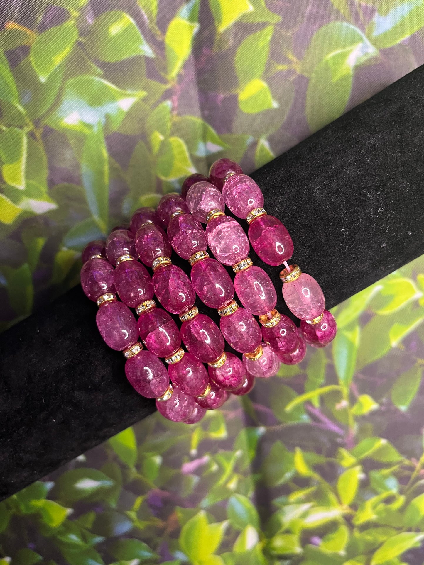 Oval Crackle Quartz Bracelet